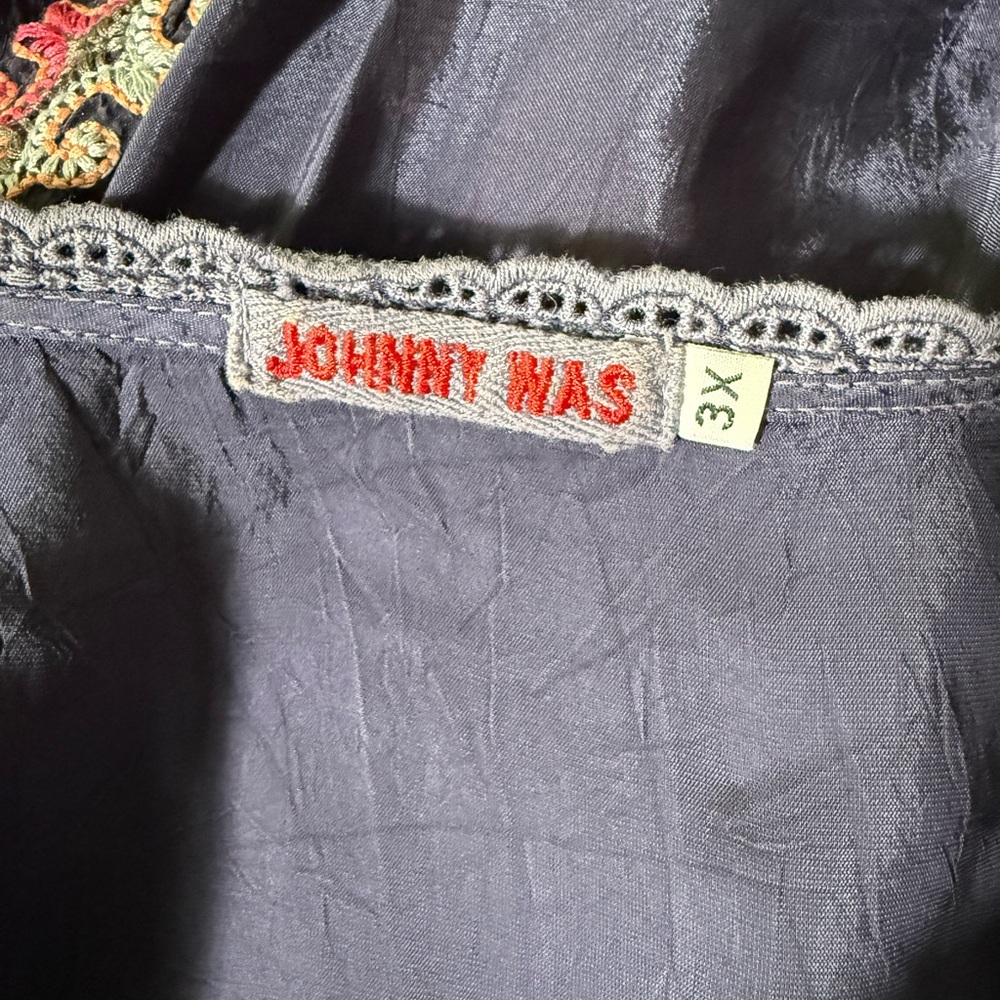 Johnny Was Kikumi Embroidered blouse Plus Size 3X - Picture 6 of 7
